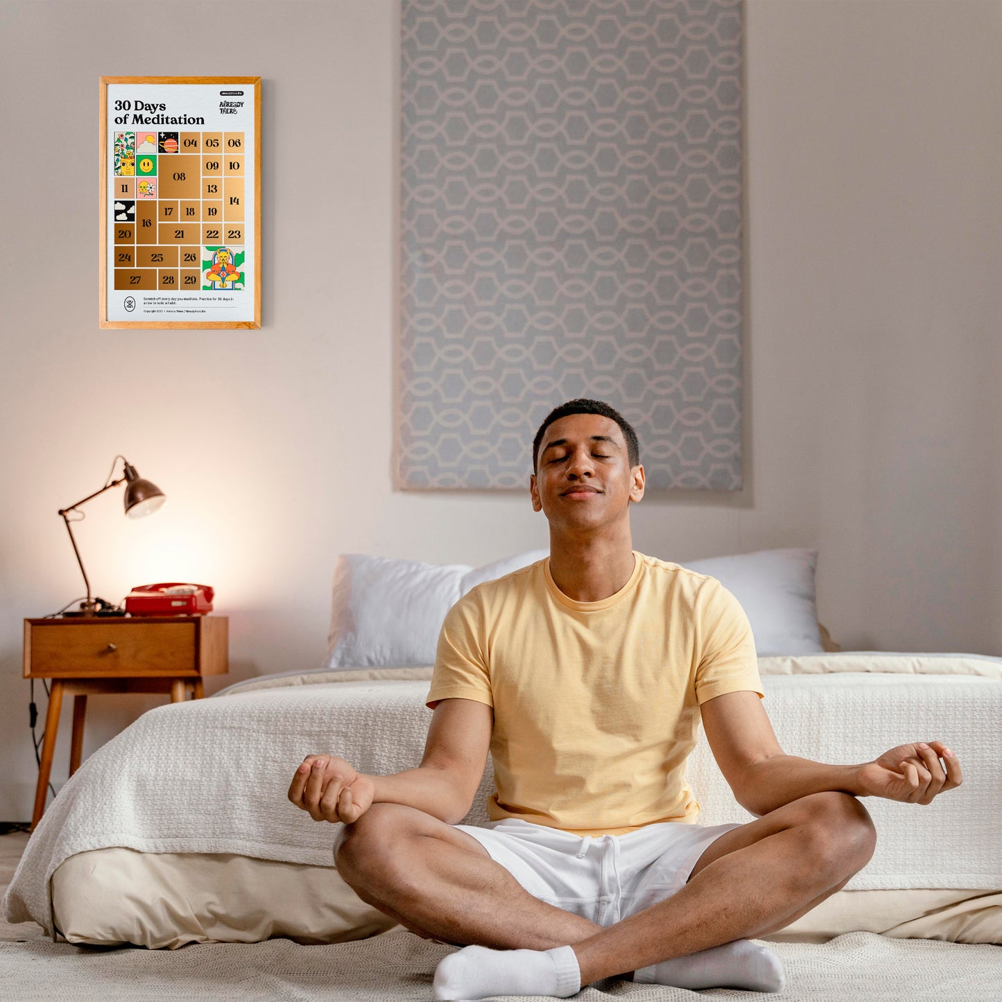 30 Days Of Meditation - Scratch Off Poster